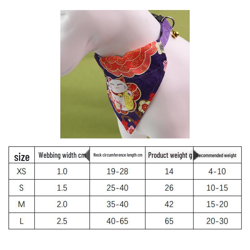 Adjustable Cartoon Pet Bib Scarf for Small & Medium Cats and Dogs