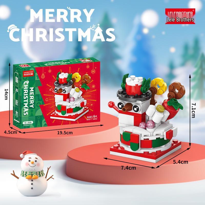 Christmas-Themed Lego-Compatible Building Blocks: Tree, Reindeer & Santa Set