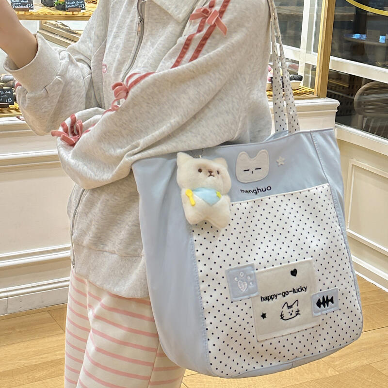 Polar Dot Shoulder Bag Women's Large Capacity Crossbody Bag Student Commuter Book Bag