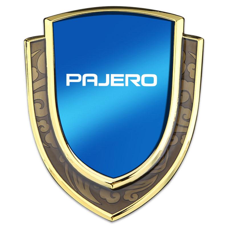 

3D Meta Car Sticker Auto Door Trunk Car Body Shield Emblem Protective Sticker For Mitsubishi Pajero 2 3 4 Car Accessories
