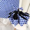 Automatic high-value black and white checkerboard advanced sense sunshade vinyl sun umbrella sunscreen