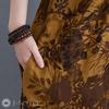 J-Scott Long Dress, Floral Print, A-Line Silhouette, 2-Way, Loose Fit, Brown, JS07-BR-2XL (Limited Stock)