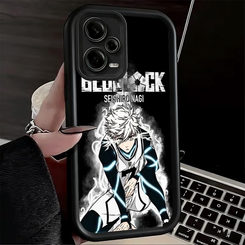 Phone Case for Xiaomi Redmi Note 15 14 13 Pro Plus Blue L-Lock Nagi Seishiro Shell 12S 11 11S 11T 5G 14S Soft Silicone Funda