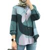 2023 Women's Floral Bubble Sleeve Muslim Top