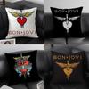 B-Bon Jovis Band Cushion Cover Pillowcase Ultra Soft Skin Friendly Fabric Cloud Like Comfort & Concealed Zipper