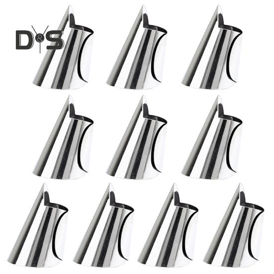 

10 шт., защита для пальцев из нержавеющей стали, регулируемые бобы, каштаны, орехи, очистка овощей, защита для пальцев, защитный инструмент для рук, кухонные гаджеты 10 pcs