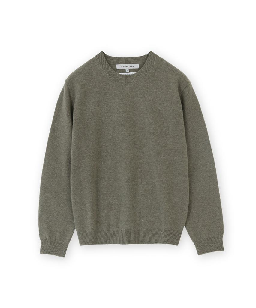 Beulaunyadeu W Extra Super Fine Crewneck Knit, Olive Gray