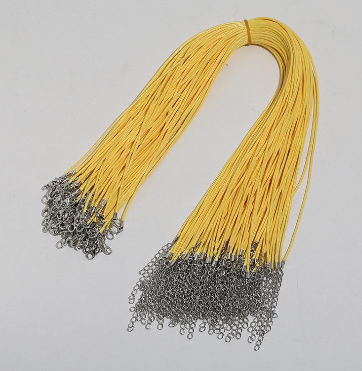 Black Korean Wax Cord: 2.0/1.5mm Necklace Jewelry String for Pendants