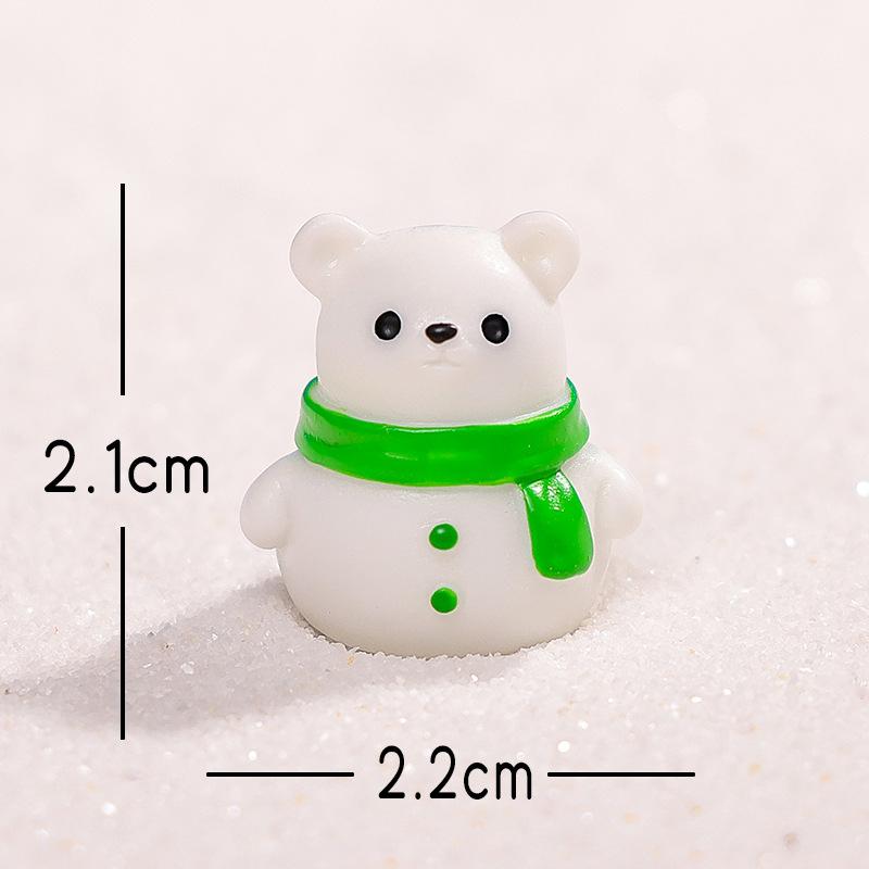 Christmas Simulation Cute Snowman Micro-landscape Car Decoration, Resin Craft Decorative Small Decoration Accessories
