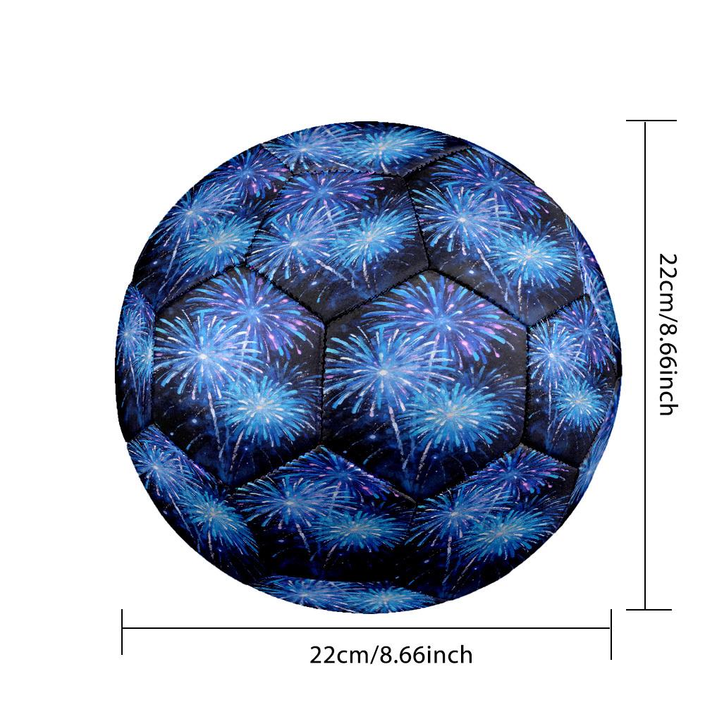 1pc Fireworks Display Size 5 Soccer Ball Professional Match Training Football Indoor &Outdoor Sports Ball Lightweight Durable c6517