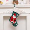 Embroidered Santa Claus Snowman Christmas Stockings New Year Christmas Tree Fireplace Decoration Gift Socks