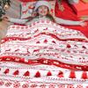 Christmas Series Theme digital-printed polyester Bedroom velvet flannel soft sofa cover blanket Fleece cover blankets for beds