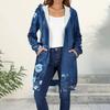 2025 Women's Hooded Printed Zipper Cardigan Coat - Casual Fashion, In Stock
