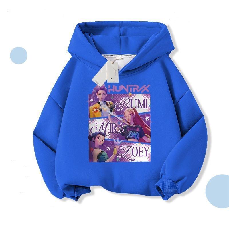 KPop Cazadores de Demonios Huntrix Sudadera con Capucha Ropa para Niños Ropa de Princesa para Niñas Moda Ropa para Niños Sudadera de Primavera Otoño Tops para Niños