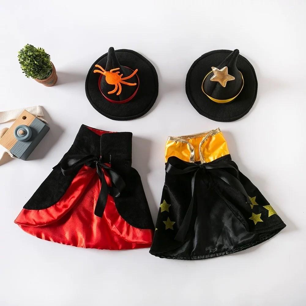 Kostium Halloweenowy dla Zwierząt z Kołnierzem Gwiazda Mały Pies Rycerz Peleryna Zabawny Kot Cosplay Płaszcz Impreza