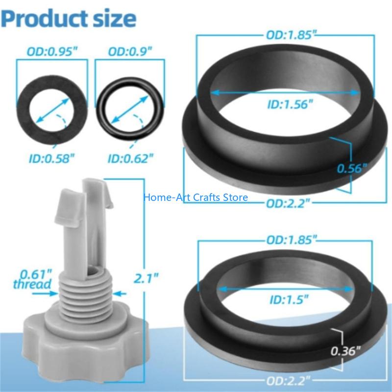 Y3NA Replacement Seal Gasket O-Rings and Valves Set For Pool Sand Filter Pumps Repair