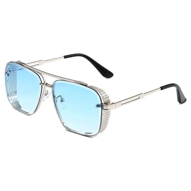 

Модные металлические большие солнцезащитные очки без оправы в стиле ретро, ​​женские классические винтажные солнцезащитные очки в стиле стимпанк, мужские очки