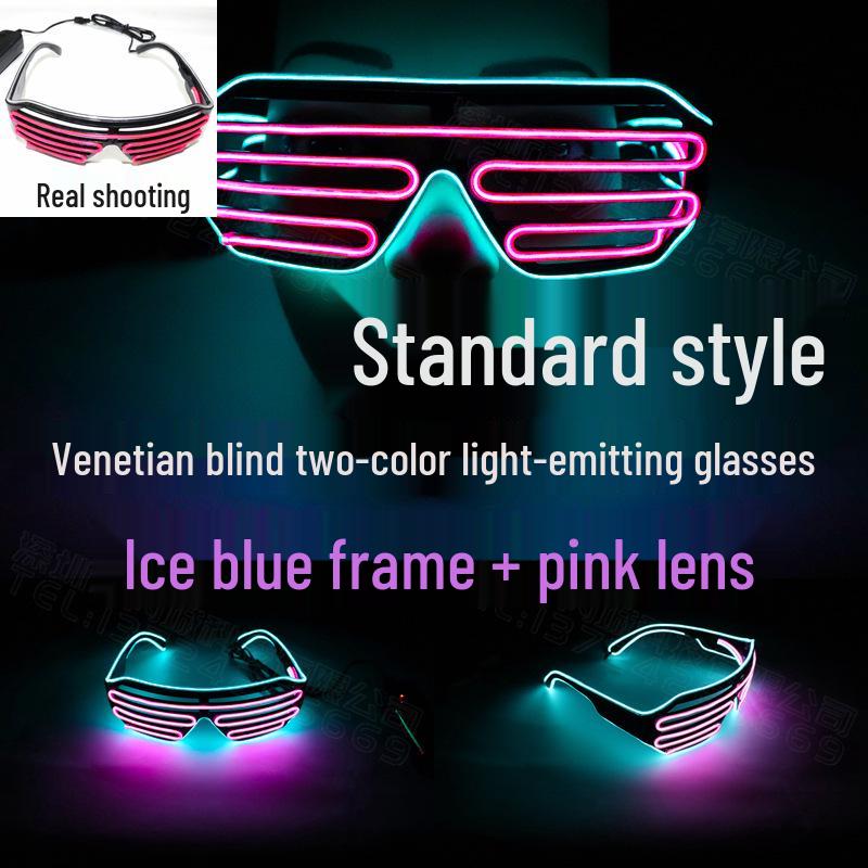 Voice-Controlled LED Trendy Light-Up Shutter Glasses for Festivals