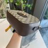 [Pre-Owned] Neo Vintage Series Gold Foil Logo Metal Tiger Head Monogram Canvas And Leather Camera Bag - Very Good #1V1FK6Q