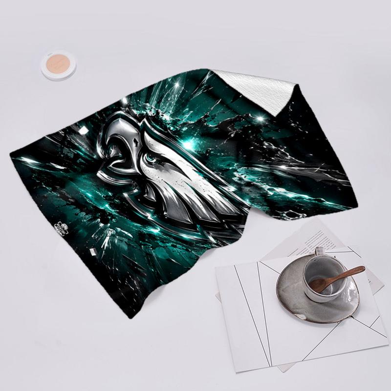 proof beach towel with Philadelphia Eagles LOGO pattern - soft,absorbent,quick-drying,machine washable - perfect for swimming,camping,bathing