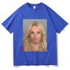 Lindsay Lohan Mugshot Print Tshirt Men Womens Fashion Trend Tshirt Summer Unisex Pure Cotton Oversized Short Sleeve T Shirts