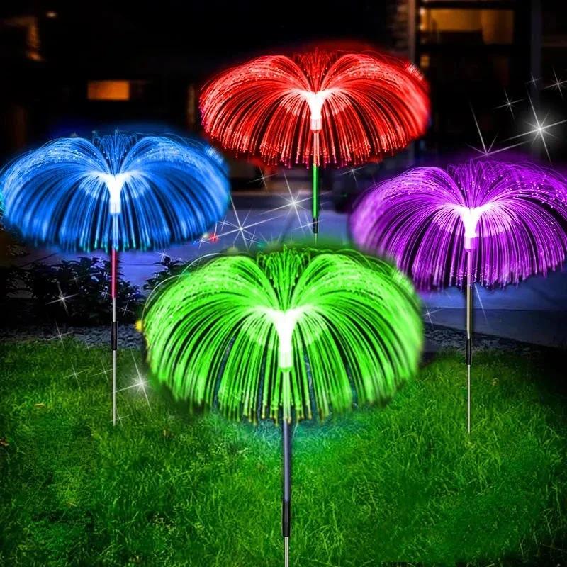 Solar LED Jellyfish Lights Outdoor Garden Decor Lawn Light 7 Color Change Waterproof Patio Yard Pathway Decor Solar Flowers Lamp