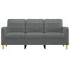 Vidaxl 3-Seater Sofa, Dark Grey, 180 Cm, Upholstered In Fabric