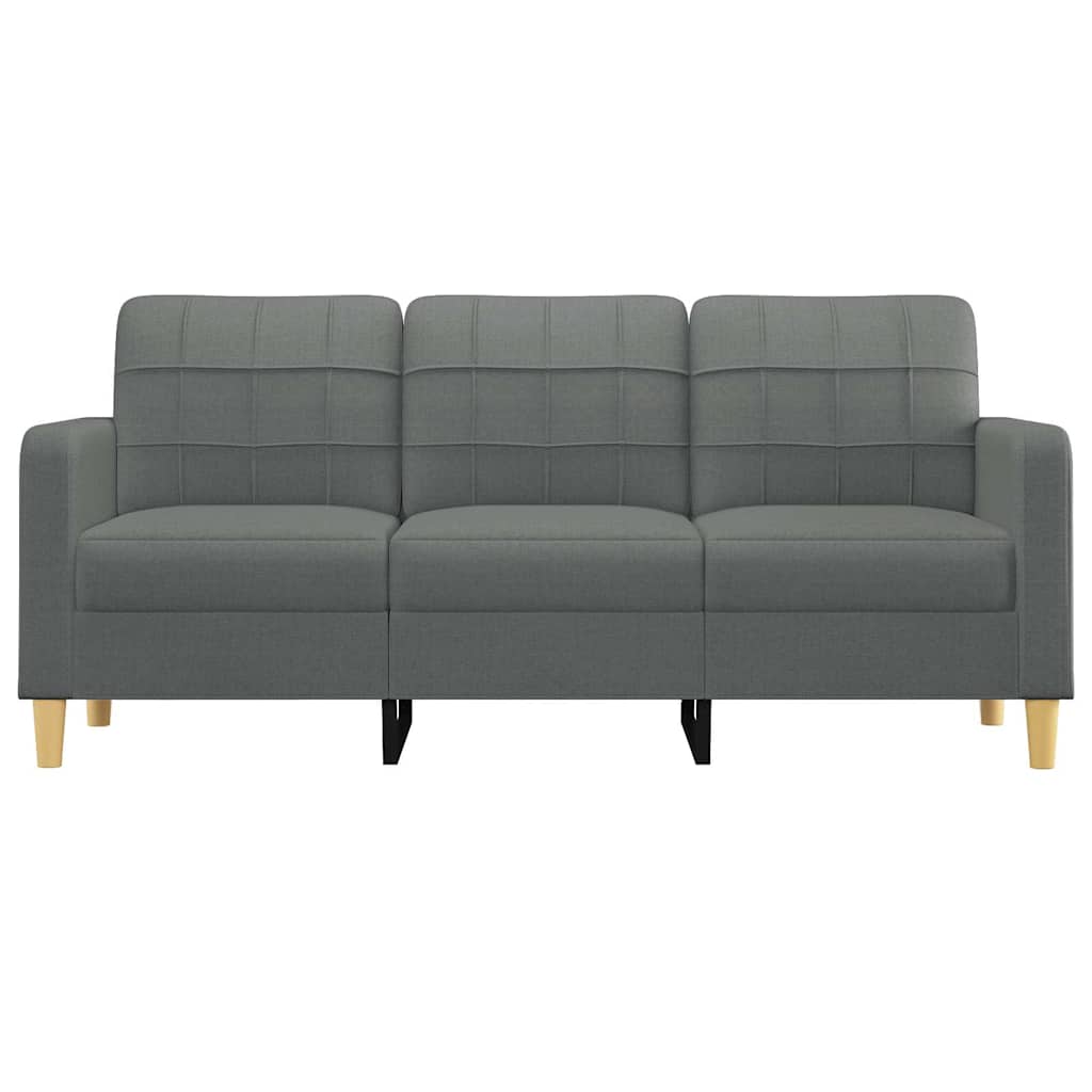 Vidaxl 3-Seater Sofa, Dark Grey, 180 Cm, Upholstered In Fabric