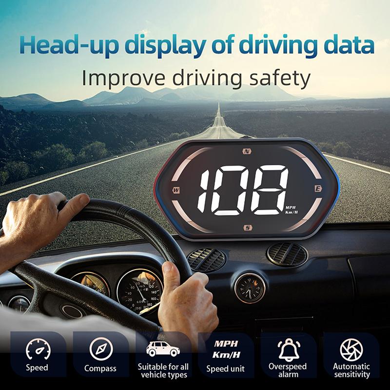 Usb Car Hud Head Display Digital Speedometer Gps Speed Meter Kmh Mph Dispaly For Truck Motorcycle Auto Part Accessories