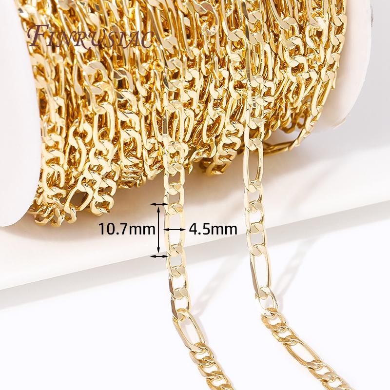 Multi-types 14K Gold Plated Metal Chain Roll For Jewelry Making,Handmade DIY  Necklace Cable Chain Spool,Supplies For Jewelry