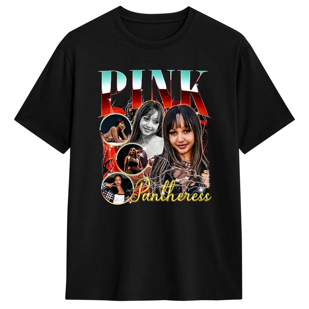 Funny Singer Pinkpantheres Tshirt For Men Crewneck Cotton T Shirt Short Sleeve Tees Original Clothing