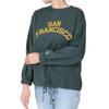 Champion Casual Crew Neck Long USA Graphic Dark Women's Sweatshirt, Sleeve, 100% Cotton, Print, Green, CW-Y010