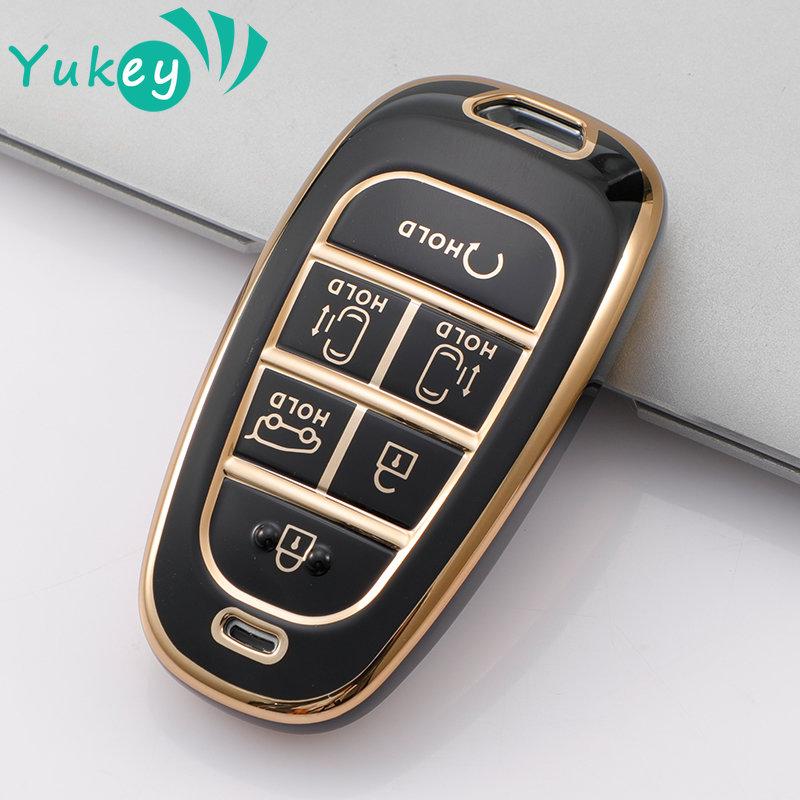 

6 кнопок TPU Автомобиль Remote Key Case Cover для 2020 2021 Hyundai Sonata Santa Fe 2022 Tucson Keyless Shell Fob Аксессуары