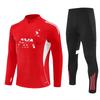 Halbzip Bestickter Fußball Trainingsanzug Set Arsenal Barcelona Real Madrid Camouflage Fußballanzug
