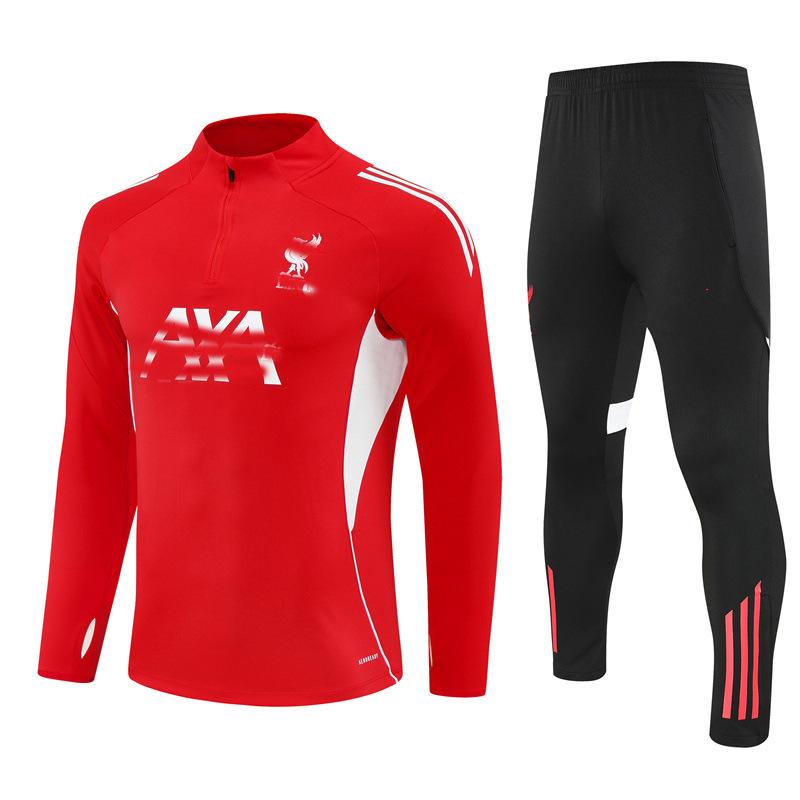 Halbzip Bestickter Fußball Trainingsanzug Set Arsenal Barcelona Real Madrid Camouflage Fußballanzug
