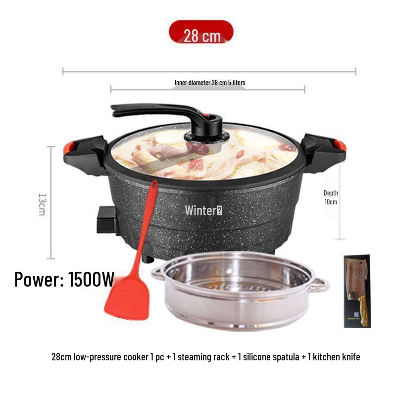 Multifunctional Non-stick Maifan Stone Pan for Steaming, Boiling & Pancakes
