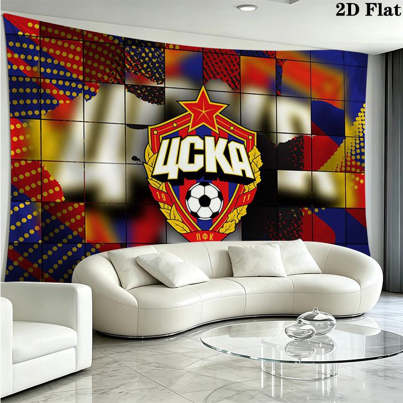 PFC CSKA Moscow Wall Tapestry Aesthetic Wall Hanging Printed Fabric Blanket Decorative Tapestries for Bedroom Living Room Home Decor