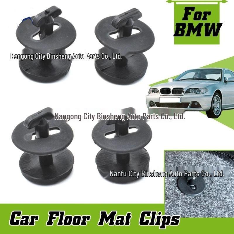 BMW E32/E36/E46 Floor Mat Fixing Clips with Rotating Hooks & Washers (82119410191)