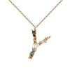 Colorful Zircon Alphabet Necklace: Women's European & American Design