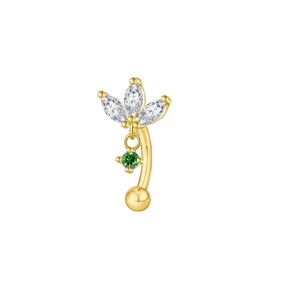Rook piercing Butterfly Ear Cartilage Eyebrow Tragus Helix Piercing Stud Curved barbell Wholesale Body Jewelry