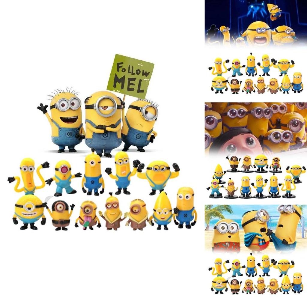 Adorable Minion Figures Set 12 Pieces Perfect For Collectors And Kids Gifts