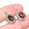 Natural Mahogany Obsidian Gemstone 925 Solid Sterling Silver Earring 1.25" J5H08