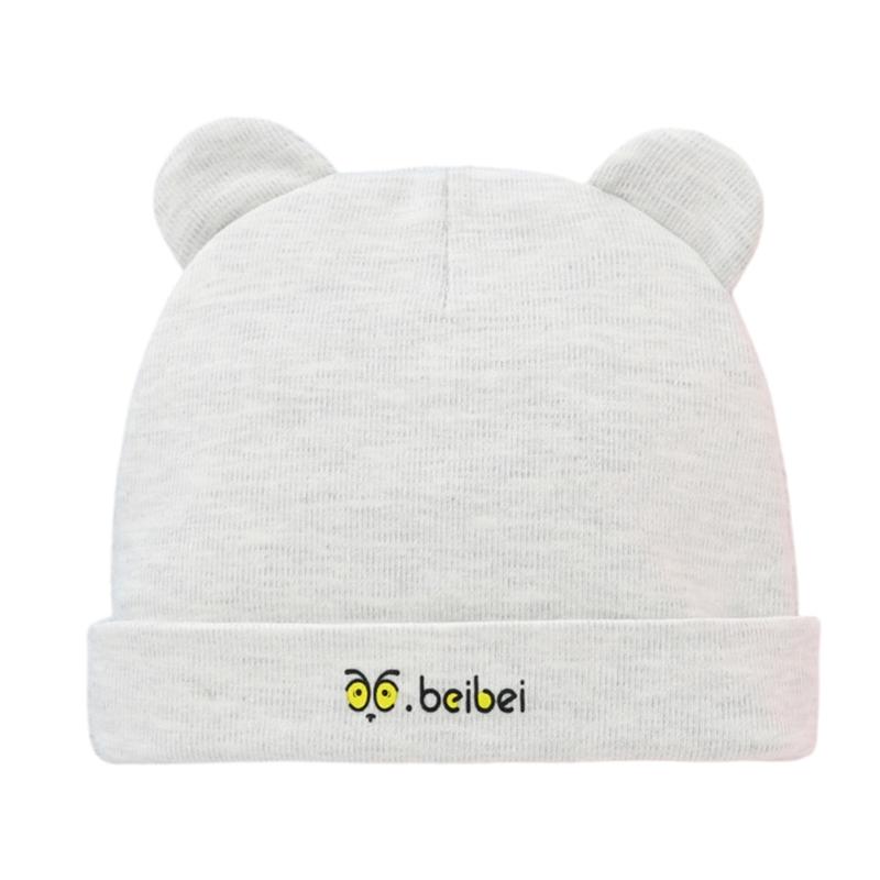 Soft & Breathable Fetal Caps Cotton Bear Ear Baby Hat for Newborns Elastic Hat Lovely Infants Bonnet for 0-6 Months