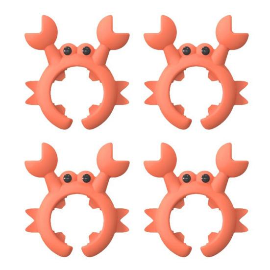 4Pcs Creative Crab Shaped Spatula Rack Utensil Holder Food-Grade BPA Free Heat