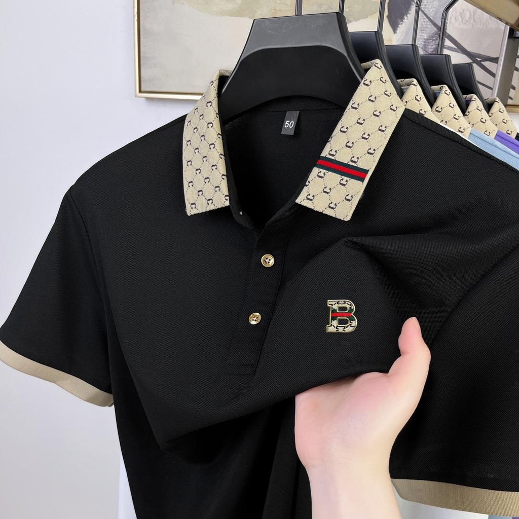 TrendHub High Quality Embroidered Short Sleeve Men Polo Shirt Casual Trendy Top
