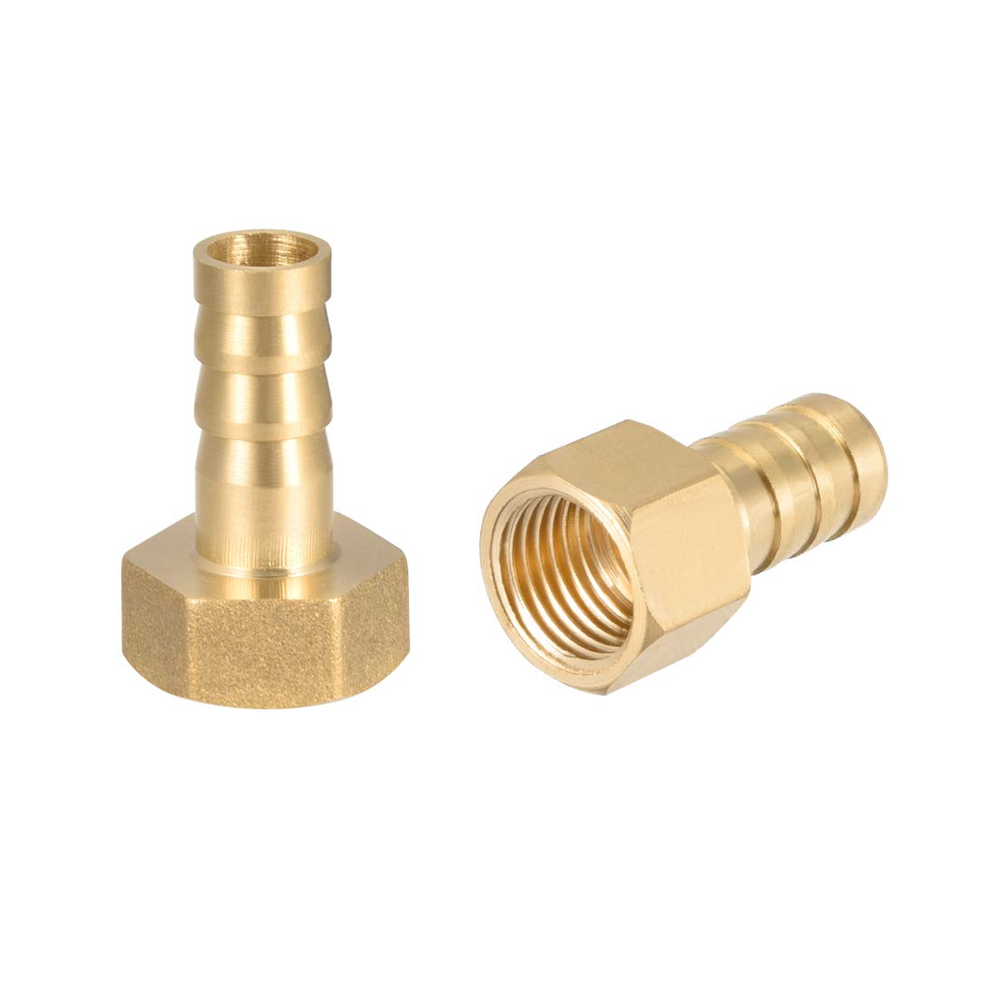 uxcell Barb Hose Fittings, Barb Fitting Connector, Brass Hose, 0.4 inch (10 mm) Barb,
