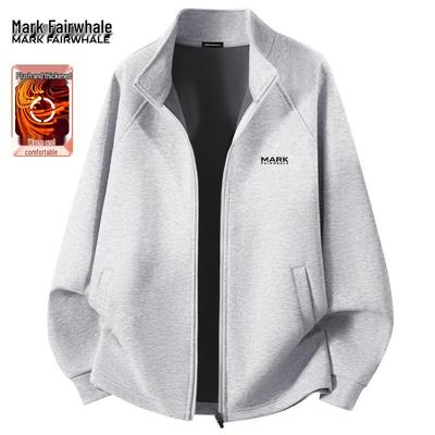 Men's Winter Fleece-Lined Stand Collar Bomber Jacket