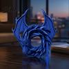 Рождественский поделочный орнамент Круглый орнамент-дракон Венок 3D Креативный Реалистичный Детализированный Декор Игрушка Украшение Стильное Декоративное Настольное для
