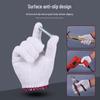 700g Durable White Cotton Work Gloves, Wear-Resistant & Thickened for Construction & Repairmen