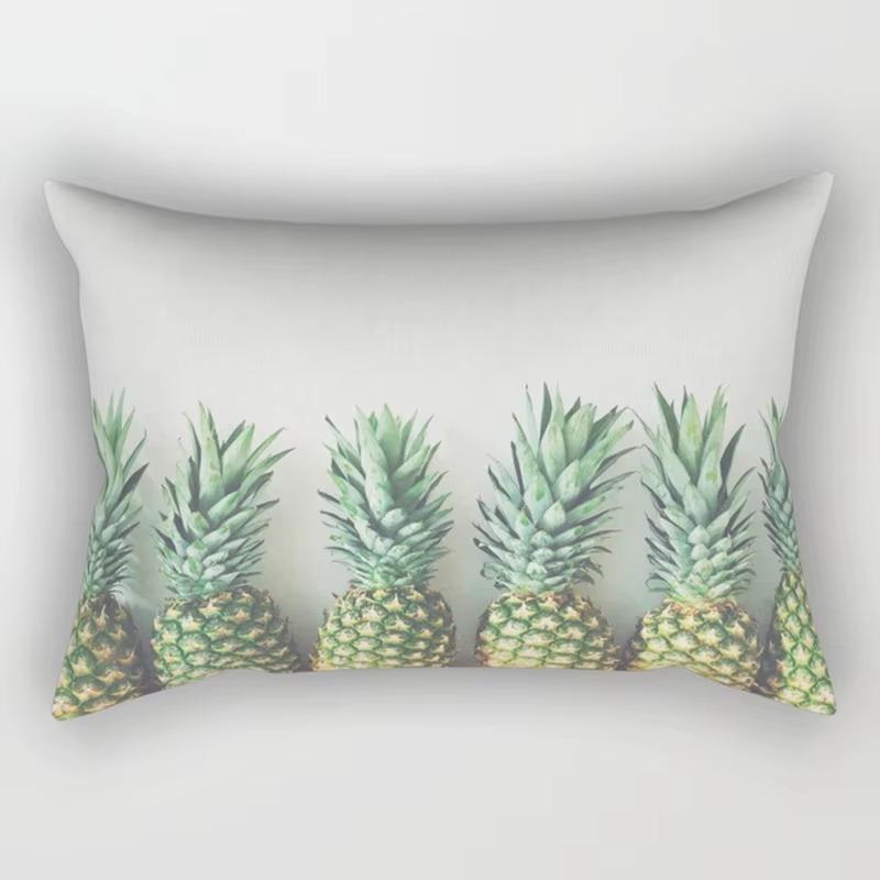 30*50cm Tropische Blume Pflanzenmuster Gedruckter Dekorativer Kissenbezug Schlafzimmer Wohnzimmer Zuhause Rechteckiger Kissenbezug Kissen